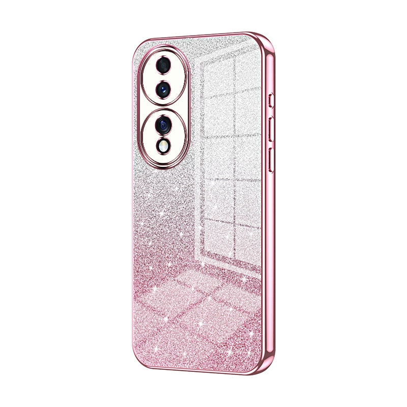 Honor 70 Luxury Glitter Gradient Powder Electroplated Case with Advanced Protection and Style