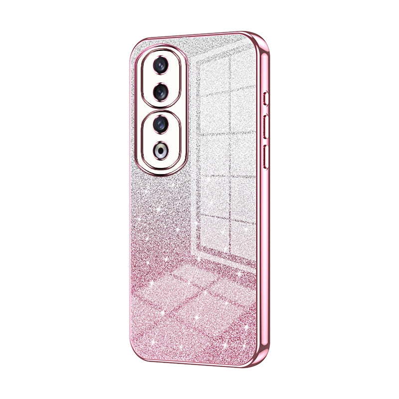 Honor 90 Pro Luxury Glitter Gradient Powder Electroplated Case with Advanced Protection and Style