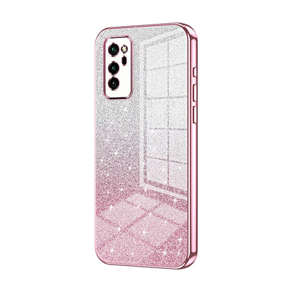Honor V30 Luxury Glitter Gradient Powder Electroplated Case with Advanced Protection and Style