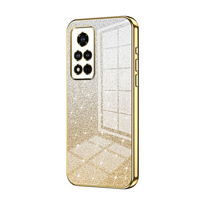 Honor V40 Luxury Glitter Gradient Powder Electroplated Case with Advanced Protection and Style