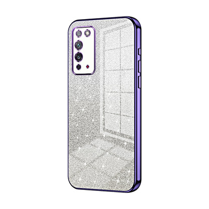 Honor X10 Luxury Glitter Gradient Powder Electroplated Case with Advanced Protection and Style