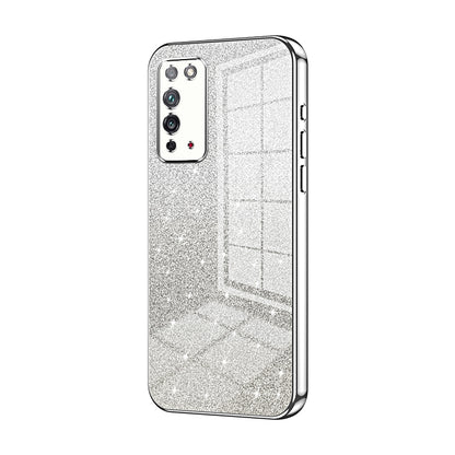 Honor X10 Luxury Glitter Gradient Powder Electroplated Case with Advanced Protection and Style