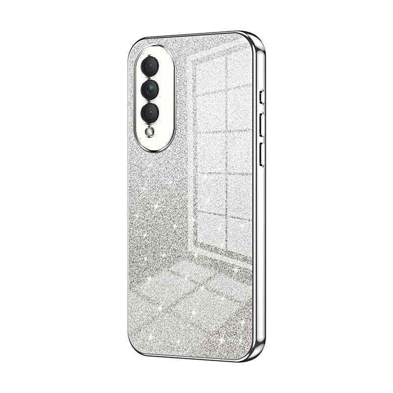 Honor X20 SE Luxury Glitter Gradient Powder Electroplated Case with Advanced Protection and Style