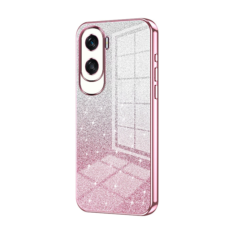 Honor X50i Luxury Glitter Gradient Powder Electroplated Case with Advanced Protection and Style