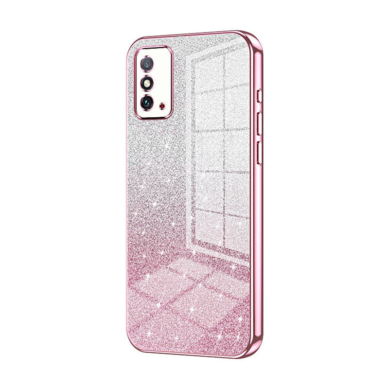 Honor X10 Max Luxury Glitter Gradient Powder Electroplated Case with Advanced Protection and Style
