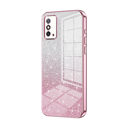 Honor X10 Max Luxury Glitter Gradient Powder Electroplated Case with Advanced Protection and Style
