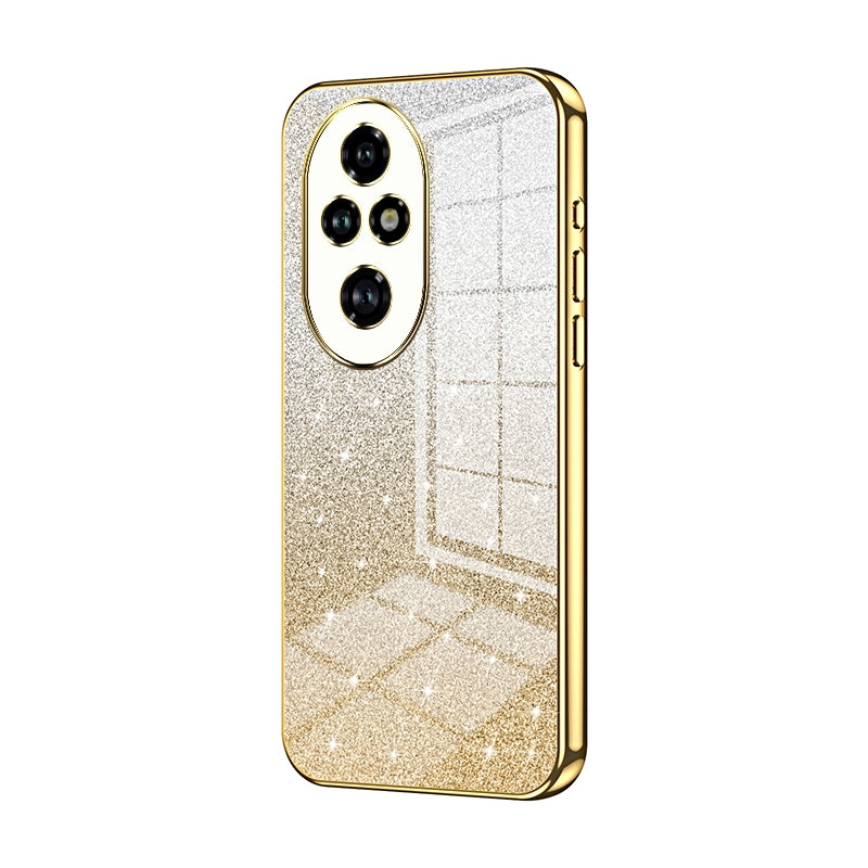 Honor 200 Pro Luxury Glitter Gradient Powder Electroplated Case with Advanced Protection and Style