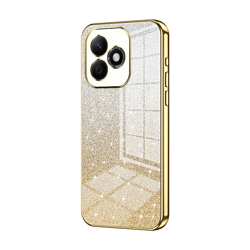 Honor X60i Luxury Glitter Gradient Powder Electroplated Case with Advanced Protection and Style