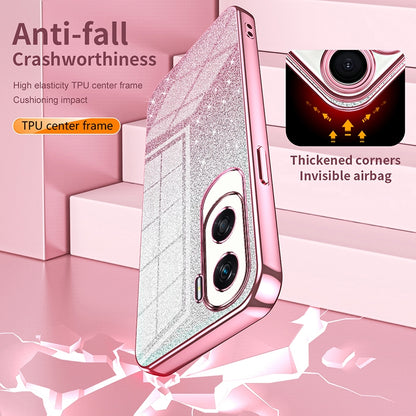 Honor X20 SE Luxury Glitter Gradient Powder Electroplated Case with Advanced Protection and Style