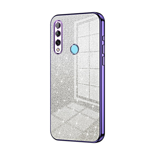 Huawei Enjoy 10 Plus Luxury Glitter Gradient Powder Electroplated Case with Advanced Protection and Style