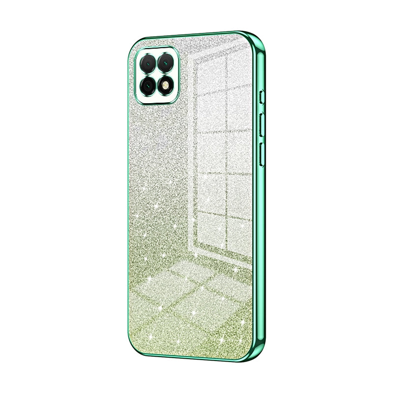 Huawei Enjoy 20 Luxury Glitter Gradient Powder Electroplated Case with Advanced Protection and Style