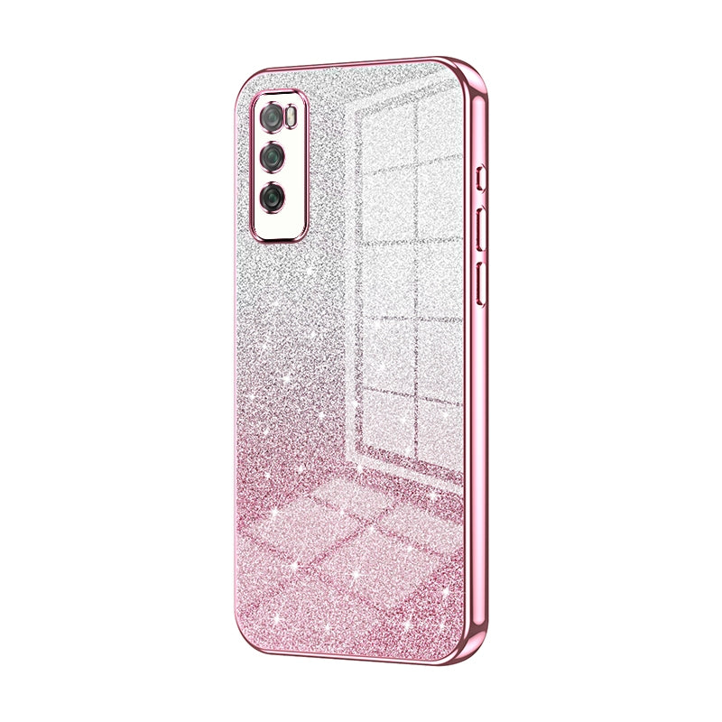 Huawei Enjoy Z 5G Luxury Glitter Gradient Powder Electroplated Case with Advanced Protection and Style