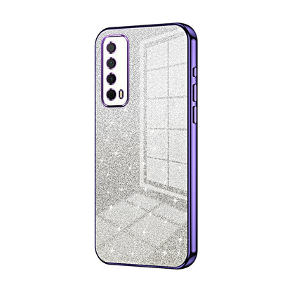 Huawei Enjoy 20 SE Luxury Glitter Gradient Powder Electroplated Case with Advanced Protection and Style