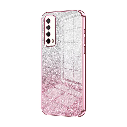 Huawei Enjoy 20 SE Luxury Glitter Gradient Powder Electroplated Case with Advanced Protection and Style