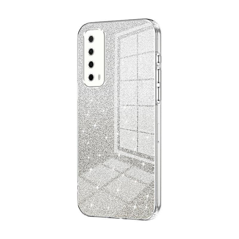 Huawei Y7a Luxury Glitter Gradient Powder Electroplated Case with Advanced Protection and Style