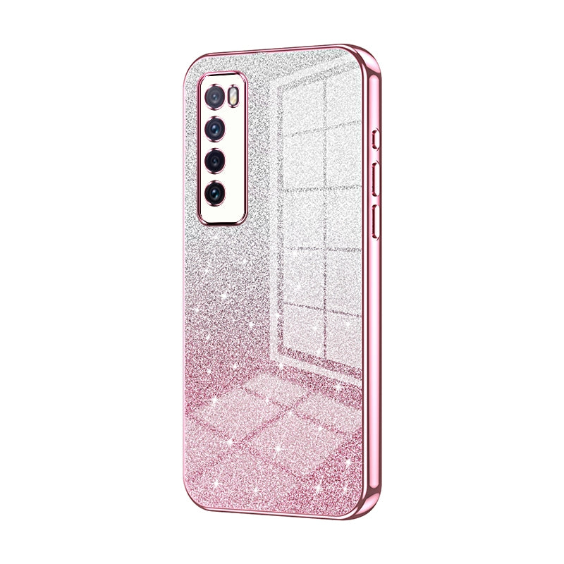 Huawei Nova 7 Luxury Glitter Gradient Powder Electroplated Case with Advanced Protection and Style