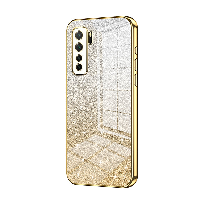 Huawei Nova 7 SE Luxury Glitter Gradient Powder Electroplated Case with Advanced Protection and Style