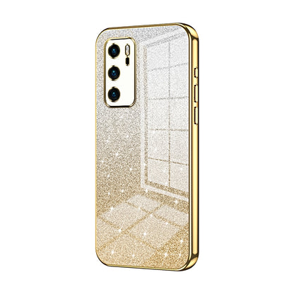 Huawei P40 Luxury Glitter Gradient Powder Electroplated Case with Advanced Protection and Style