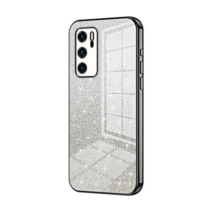 Huawei P40 Luxury Glitter Gradient Powder Electroplated Case with Advanced Protection and Style