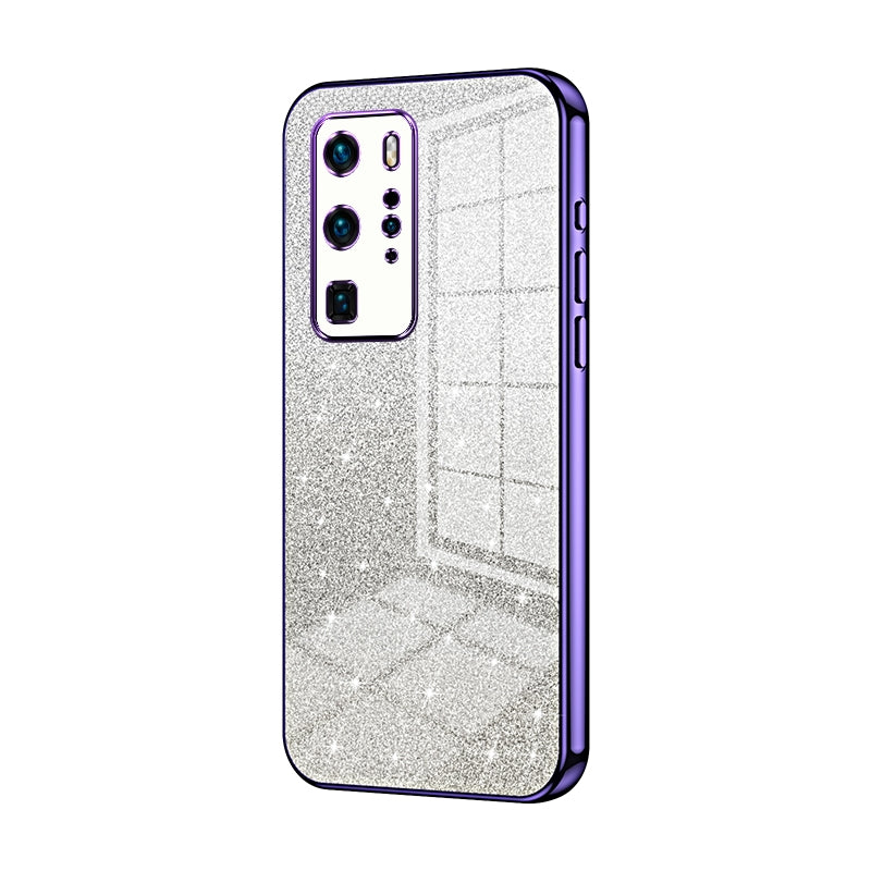 Huawei P40 Pro Luxury Glitter Gradient Powder Electroplated Case with Advanced Protection and Style