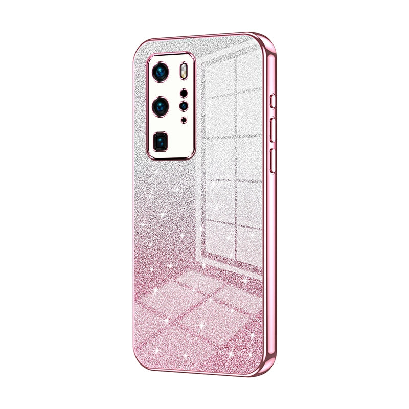 Huawei P40 Pro Luxury Glitter Gradient Powder Electroplated Case with Advanced Protection and Style