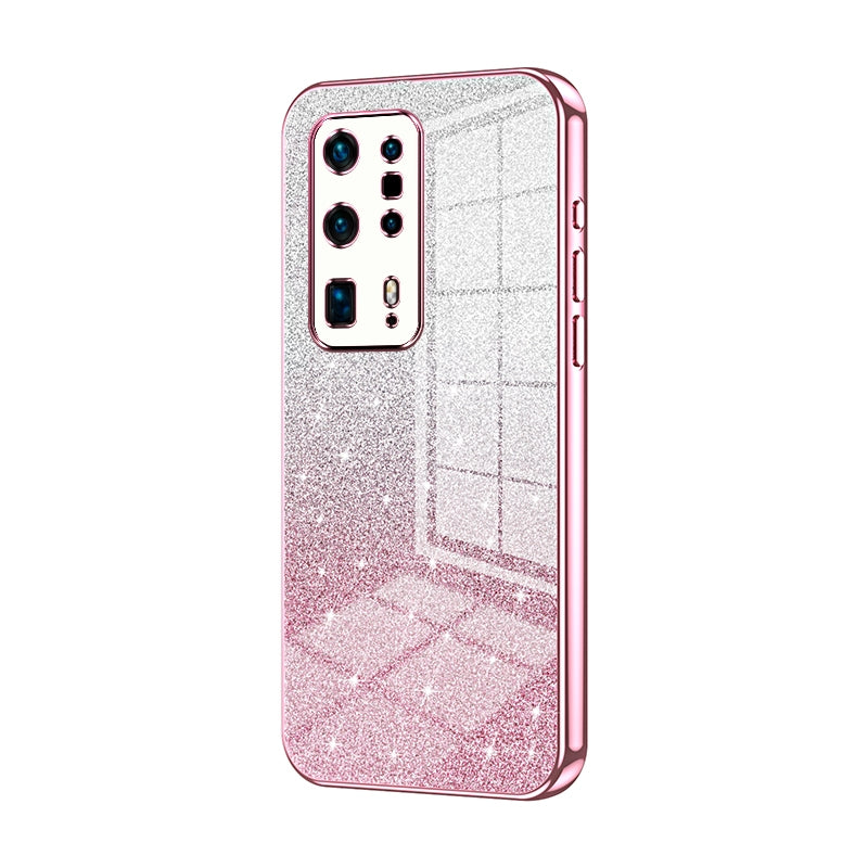 Huawei P40 Pro+ Luxury Glitter Gradient Powder Electroplated Case with Advanced Protection and Style