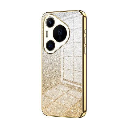 Huawei Pura 70 Pro Luxury Glitter Gradient Powder Electroplated Case with Advanced Protection and Style