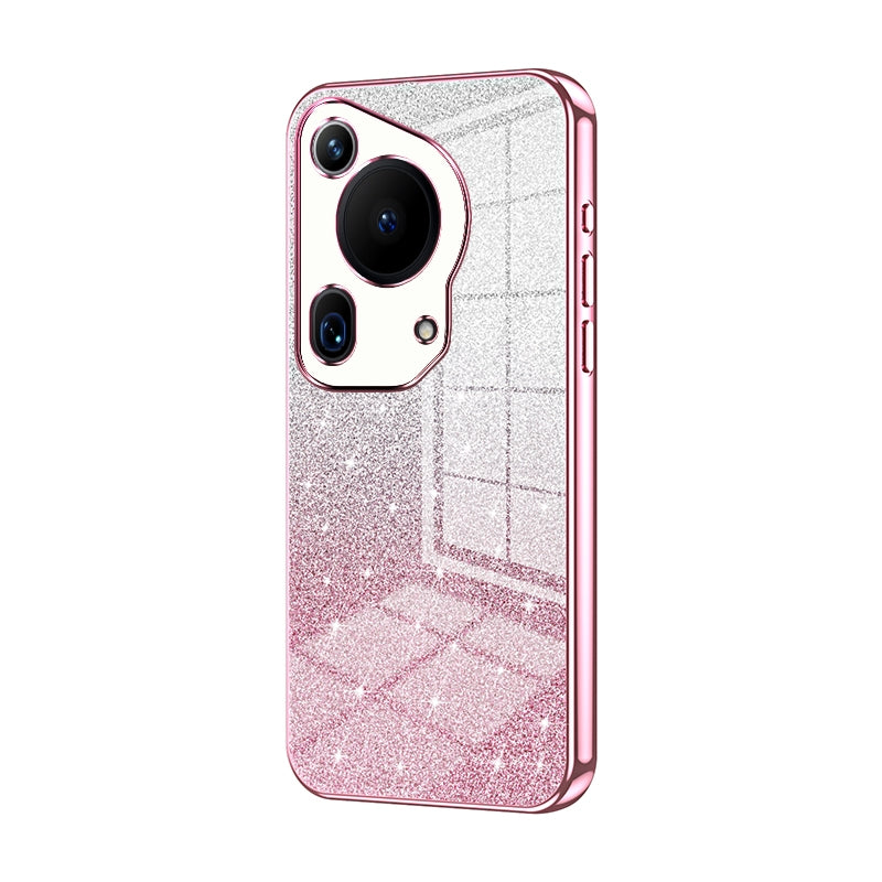 Huawei Pura 70 Ultra Luxury Glitter Gradient Powder Electroplated Case with Advanced Protection and Style