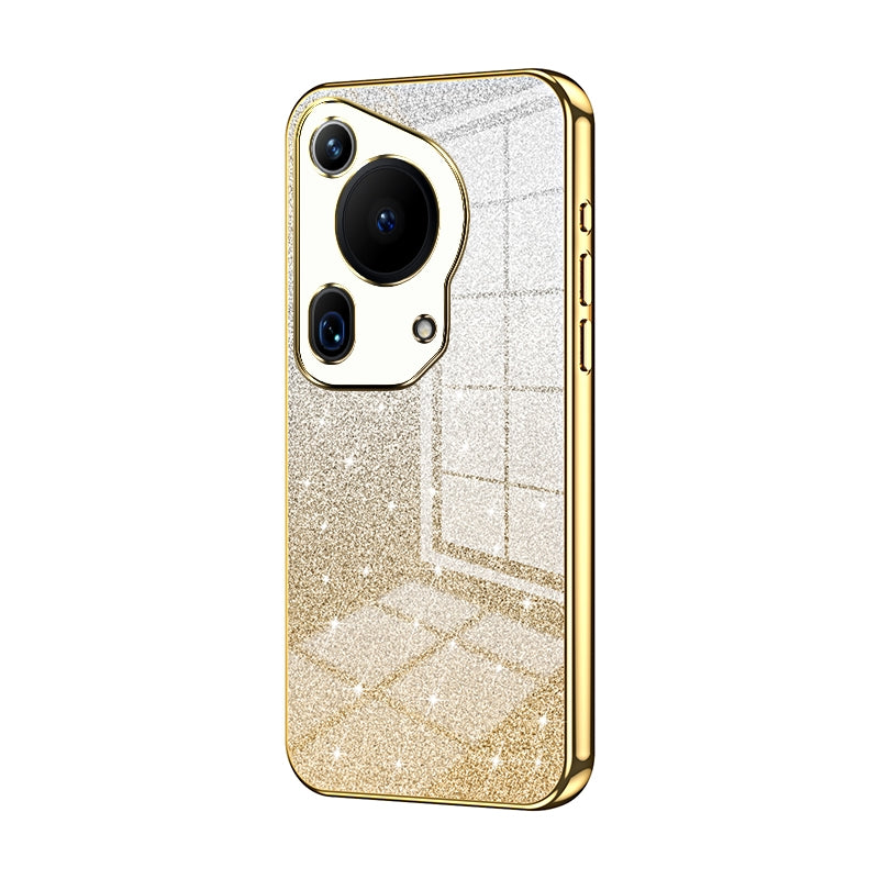 Huawei Pura 70 Ultra Luxury Glitter Gradient Powder Electroplated Case with Advanced Protection and Style