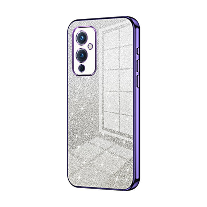 OnePlus 9 Luxury Glitter Gradient Powder Electroplated Case with Advanced Protection and Style