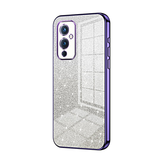 OnePlus 9 Luxury Glitter Gradient Powder Electroplated Case with Advanced Protection and Style