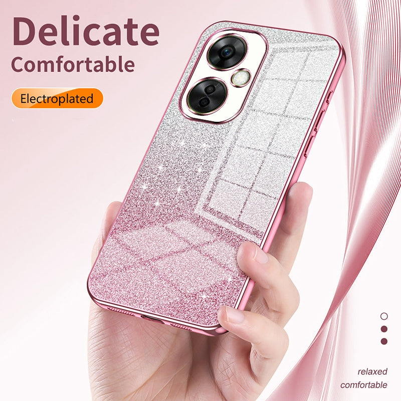 OnePlus Ace 3 Pro Luxury Glitter Gradient Powder Electroplated Case with Advanced Protection and Style