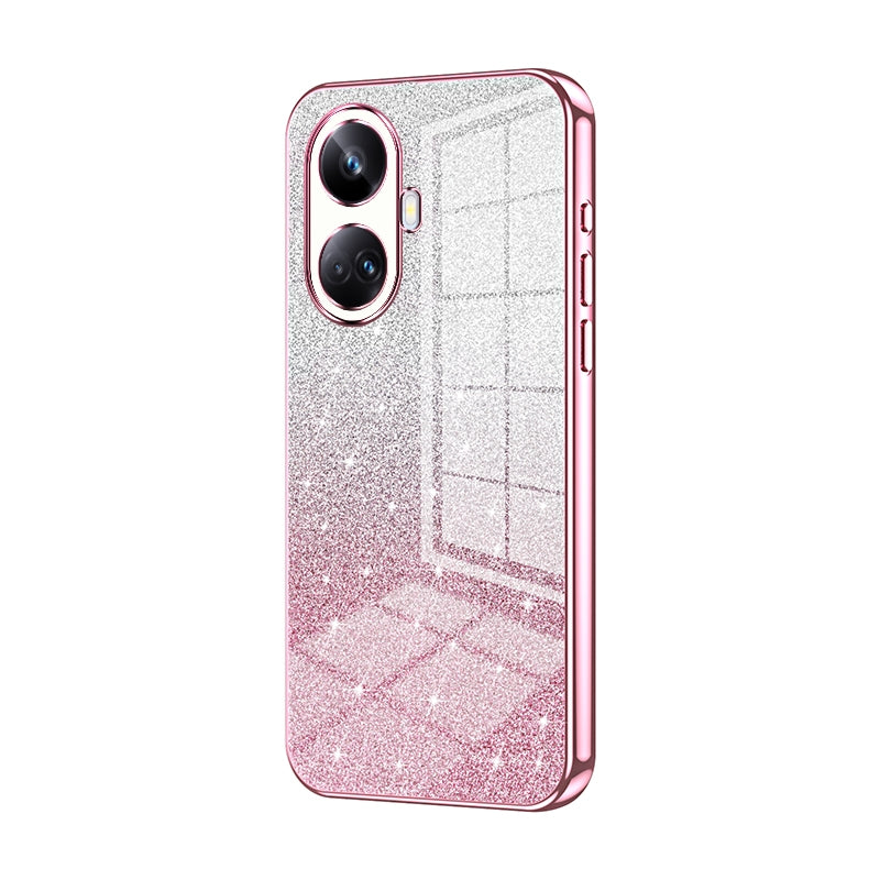 Realme 10 Pro+ Luxury Glitter Gradient Powder Electroplated Case with Advanced Protection and Style