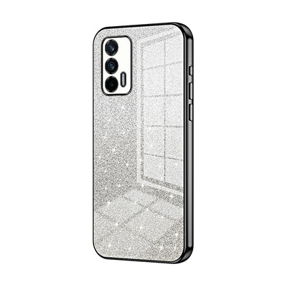 Realme GT 5G Luxury Glitter Gradient Powder Electroplated Case with Advanced Protection and Style