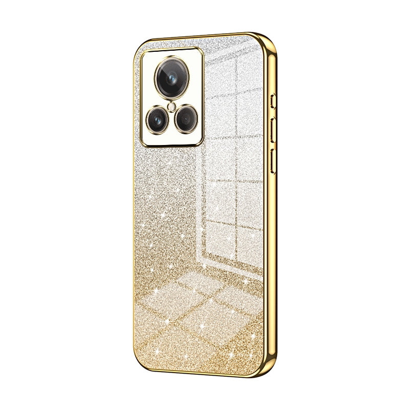 Realme GT2 Explorer Master Luxury Glitter Gradient Powder Electroplated Case with Advanced Protection and Style