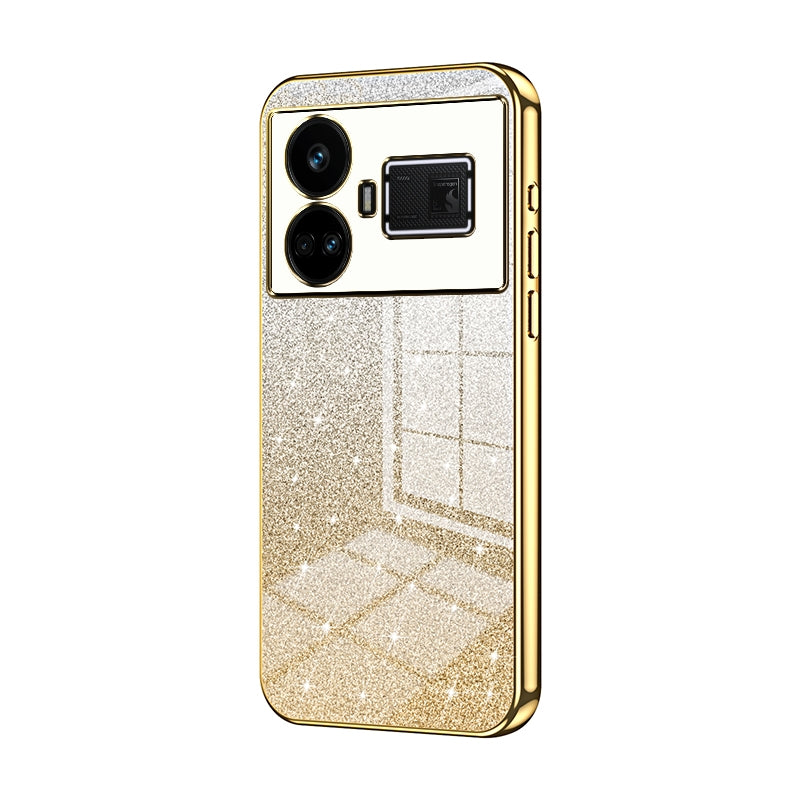 Realme GT5 Luxury Glitter Gradient Powder Electroplated Case with Advanced Protection and Style