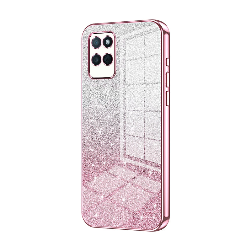 Realme V11s 5G Luxury Glitter Gradient Powder Electroplated Case with Advanced Protection and Style