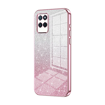 Realme V11s 5G Luxury Glitter Gradient Powder Electroplated Case with Advanced Protection and Style