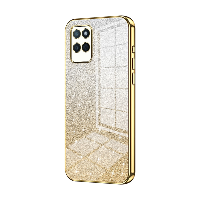 Realme V11s 5G Luxury Glitter Gradient Powder Electroplated Case with Advanced Protection and Style