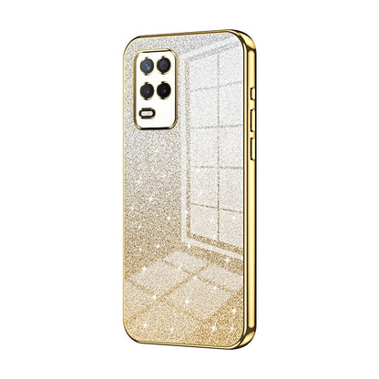 Realme V13 5G Luxury Glitter Gradient Powder Electroplated Case with Advanced Protection and Style