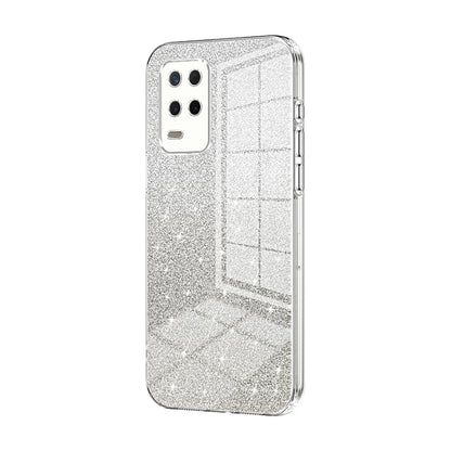 Realme V13 5G Luxury Glitter Gradient Powder Electroplated Case with Advanced Protection and Style