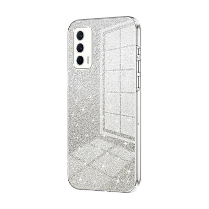 Realme V15 Luxury Glitter Gradient Powder Electroplated Case with Advanced Protection and Style