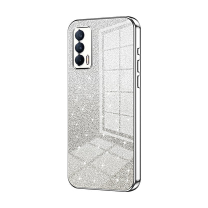 Realme V15 Luxury Glitter Gradient Powder Electroplated Case with Advanced Protection and Style