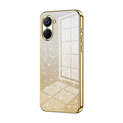 Realme V20 Luxury Glitter Gradient Powder Electroplated Case with Advanced Protection and Style