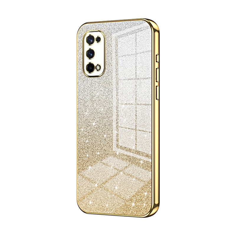 Realme X7 Luxury Glitter Gradient Powder Electroplated Case with Advanced Protection and Style