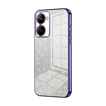 Realme V30t Luxury Glitter Gradient Powder Electroplated Case with Advanced Protection and Style