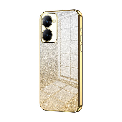 Realme V30t Luxury Glitter Gradient Powder Electroplated Case with Advanced Protection and Style