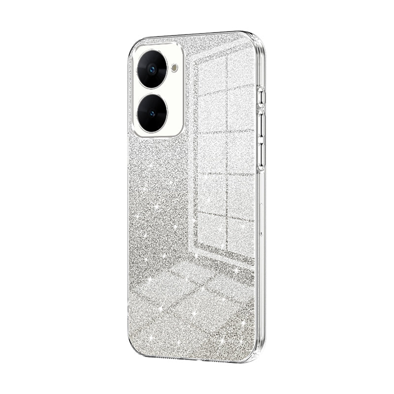 Realme V30t Luxury Glitter Gradient Powder Electroplated Case with Advanced Protection and Style