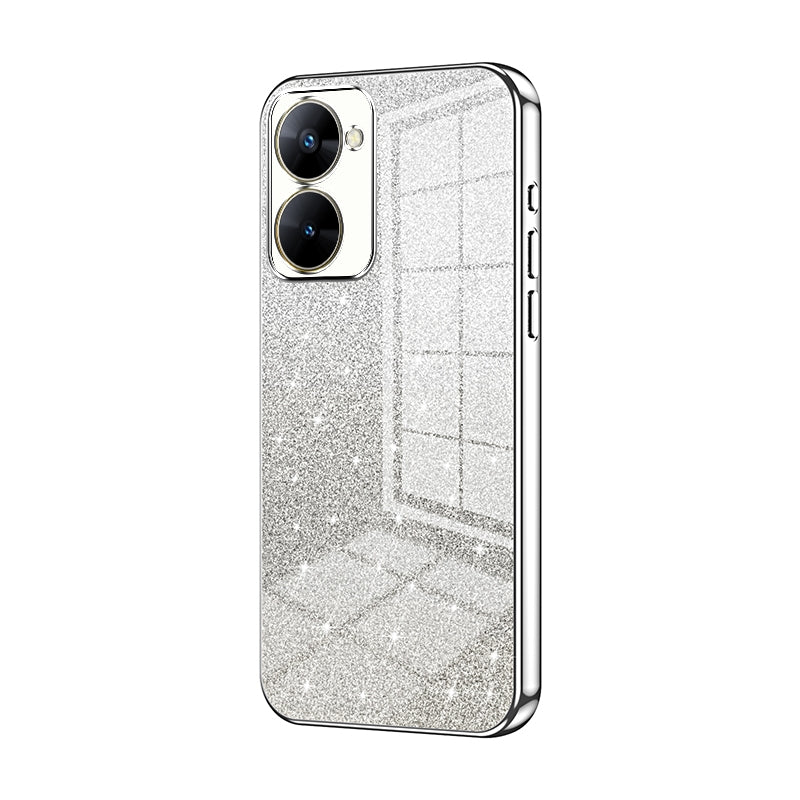 Realme V30t Luxury Glitter Gradient Powder Electroplated Case with Advanced Protection and Style