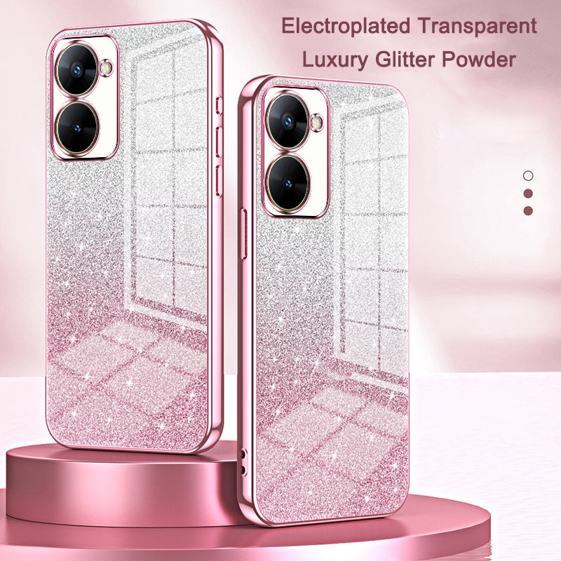 Realme Narzo 60 Luxury Glitter Gradient Powder Electroplated Case with Advanced Protection and Style